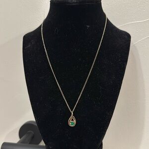 Vintage real emerald necklace